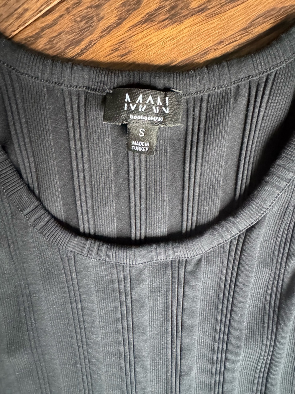Man Slate Blue Ribbed Tank Top - Picture 3 of 3